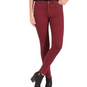Ricki's Revolution Tummy Tuck Panelled Skinny Jeans Raspberry Red Stretch Size 8